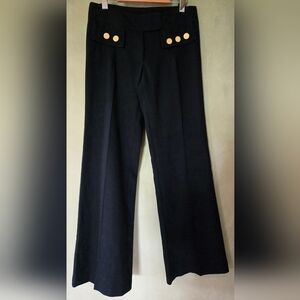 Sandra Angelozzi | Black Wide-Leg Pants with Classic Silhouette, Size 36